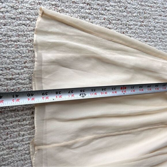 J Crew Bridesmaid Dress Heidi Silk Chiffon Ivory Champagne Size 10 Tall NEW - Picture 10 of 14